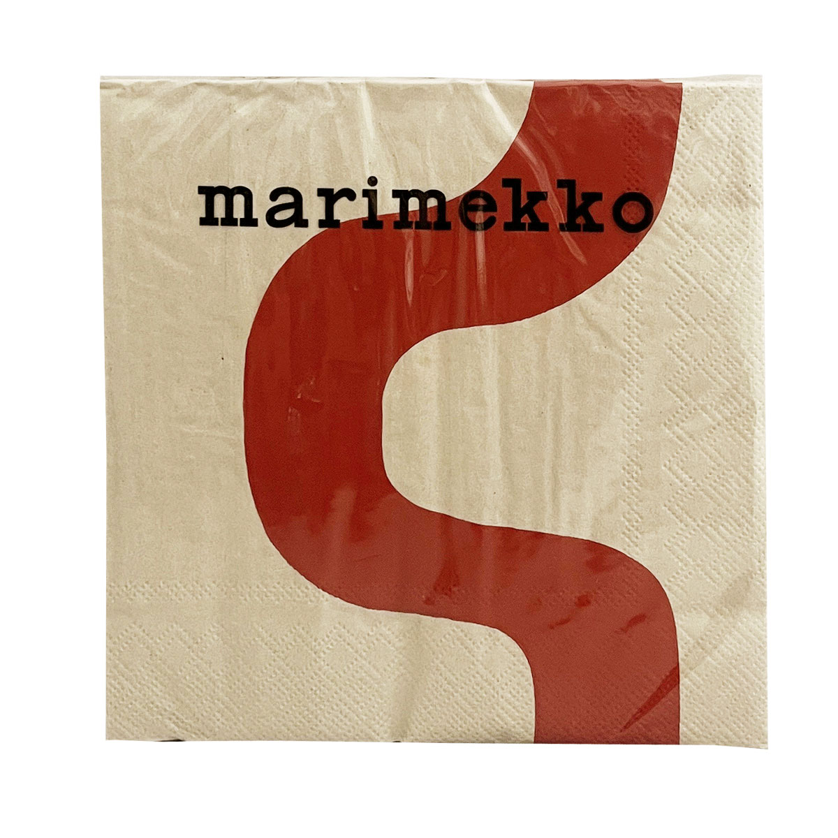 マリメッコ marimekko ペーパーナプキン 紙ナプキン ランチサイズ ihr 20枚 878810 SEIREENI セイレーニ red ライトベージュ+レッド系 北欧