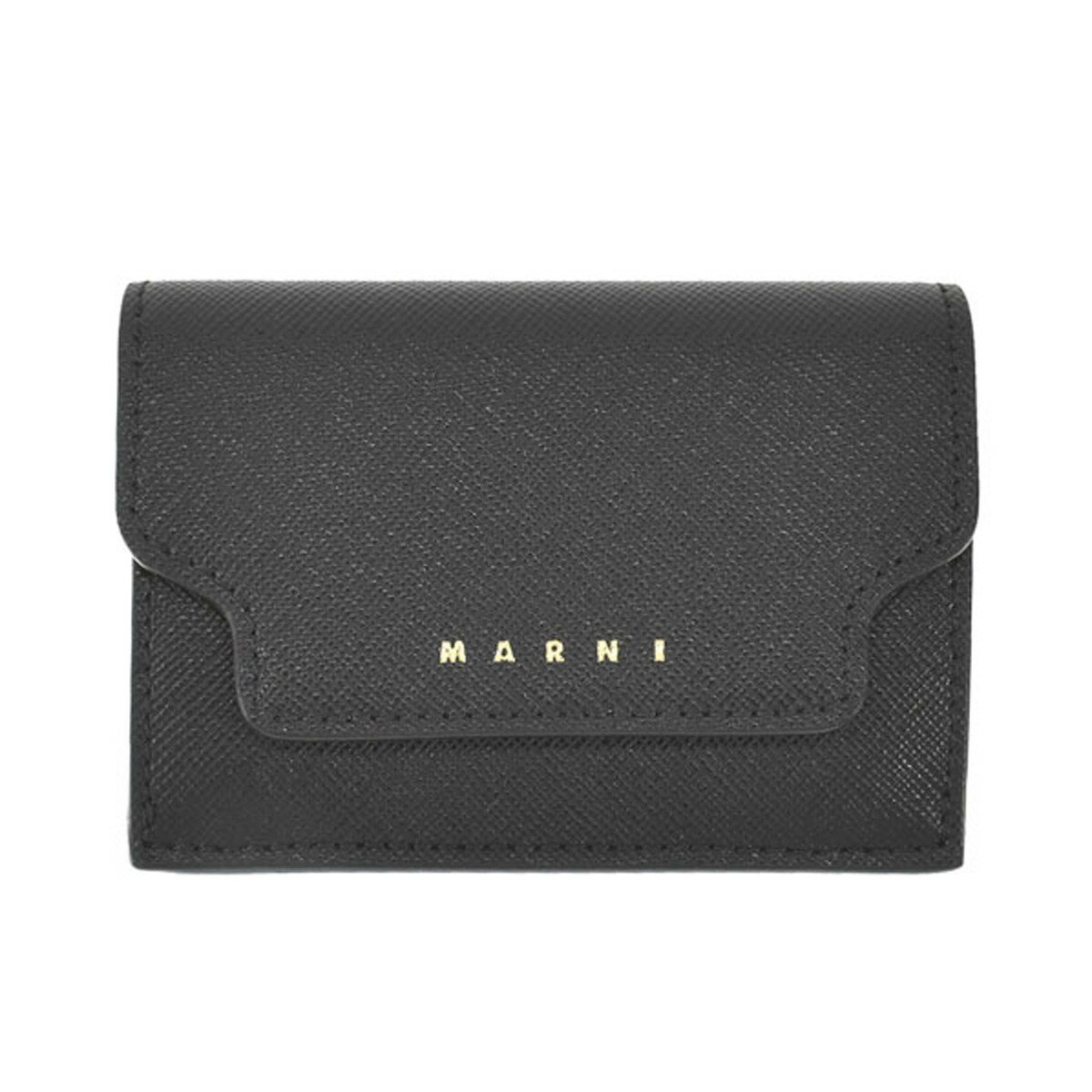 マルニ MARNI 三つ折り財布 PFMOW02U07 LV520 Z360N TRIFOLD YEN WALLET 小銭入れ付き ミニ財布 レディース ブラック