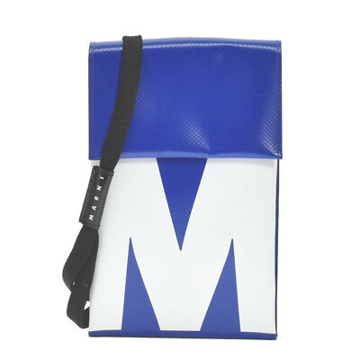 マルニ MARNI ポシェット TEMI0004A3 P4895 ZO231 CELLPHONE CC HOLDER フォンケース スマホショルダー メンズ レディース アクセサリー ブルー+ホワイト