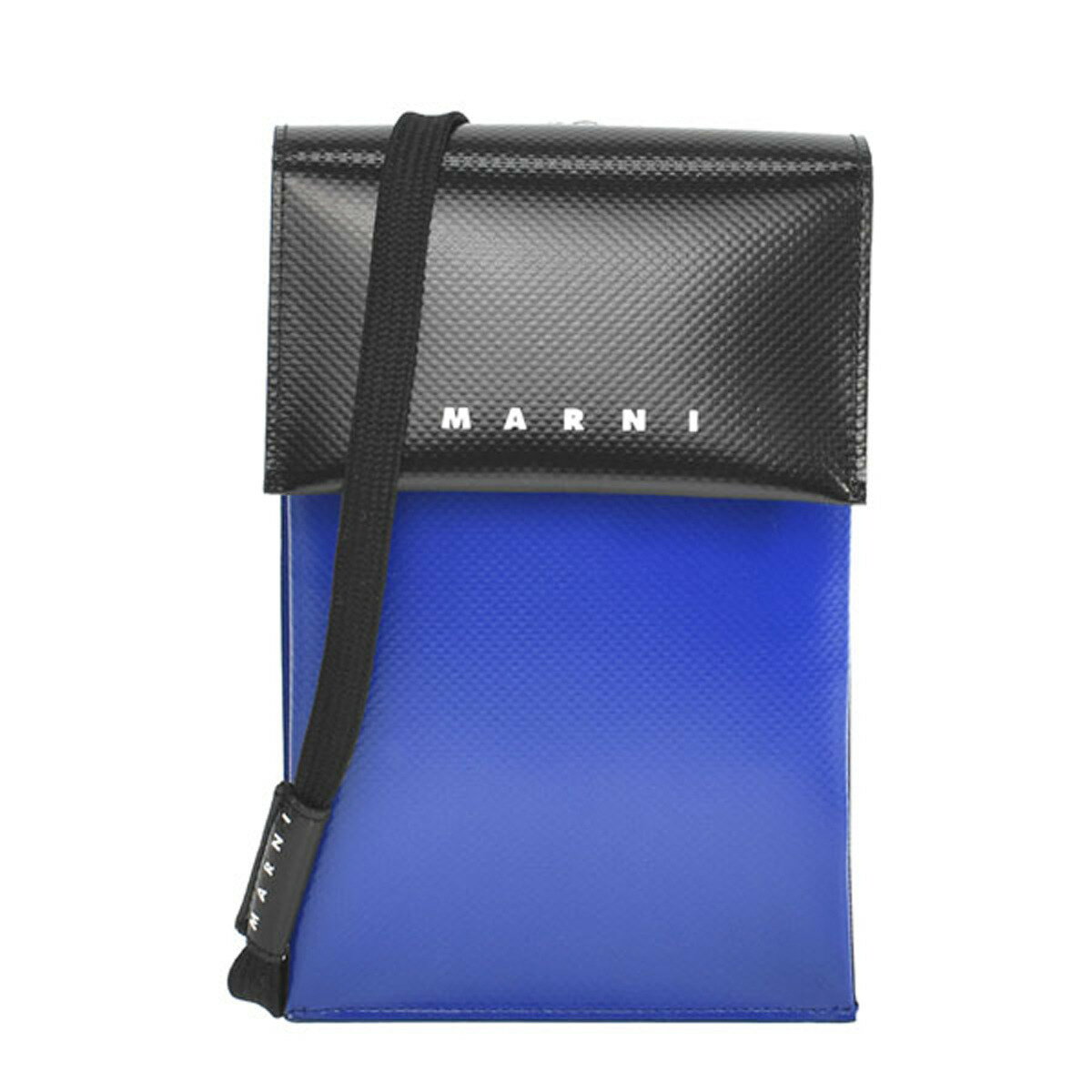 マルニ スマホショルダー メンズ マルニ MARNI ポシェット TEMI0004A4 P3572 Z2O28 PHONE CC HOLDER フォンケース スマホショルダー メンズ レディース アクセサリー ブラック+ブルー