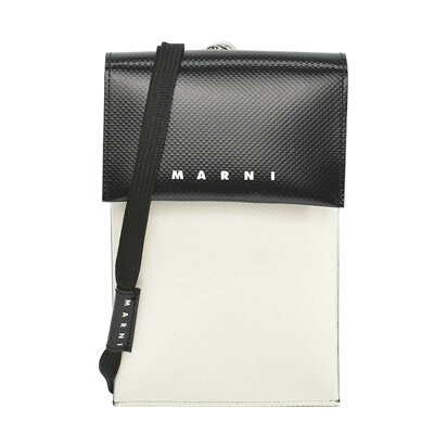 マルニ MARNI ポシェット TEMI0004A4 P3572 Z2P90 PHONE CC HOLDER フォンケース スマホショルダー メンズ レディース アクセサリー オフホワイト系+ブラック