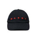 マルニ MARNI 帽子 キャップ 刺しゅうロゴ入り オーガニックギャバジン製 ベースボールキャップ CLZC0108S0 UTC311 00N99 メンズ ブ...