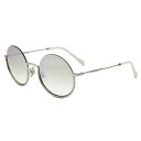 ミュウミュウ MIU MIU サングラス ノーズパッド UVカット アイウェア ラウンド 0MU69US 1BC168 52 レディース シルバー系+ライトブラ...
