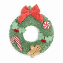 モナミ MON AMI フェスティブ リース グリーン 飾り 壁掛け ST1324 クリスマスリース ジンジャーブレッドマン インテリア クリスマス