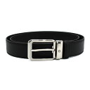 モンブラン MONTBLANC ベルト レザーベルト MB129455 BELT レクタンギュラー ビジネス カジュアル メンズ ブラック 本革 レザー