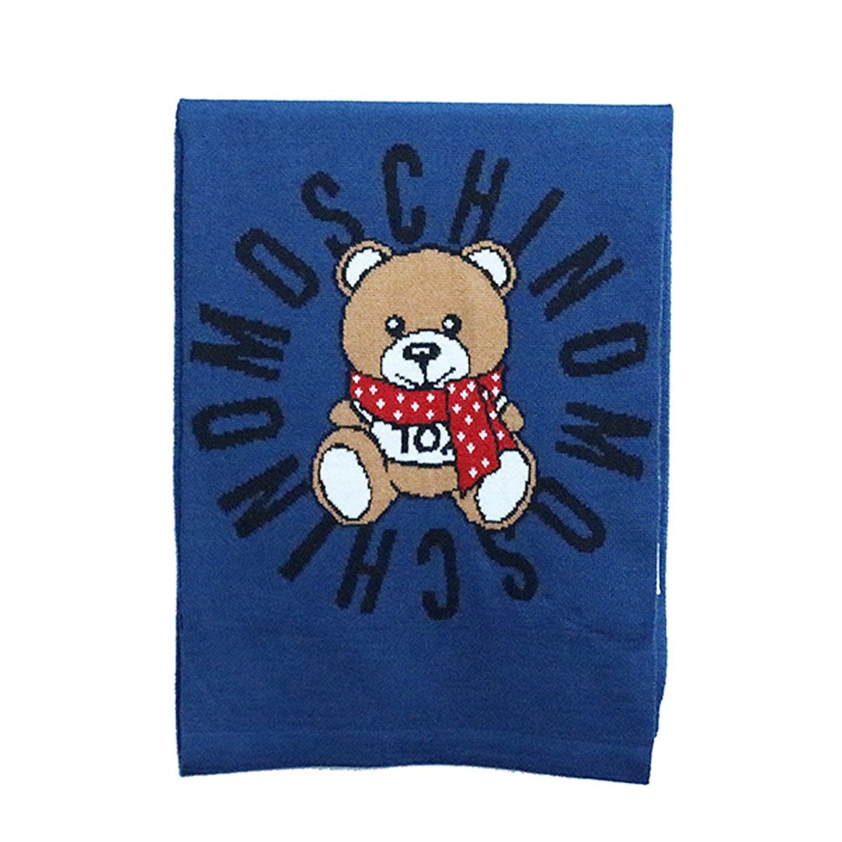 モスキーノ MOSCHINO マフラー レディース M2333 30673 121 TOY テディベア ウール混紡 マフラー ストール ブルー