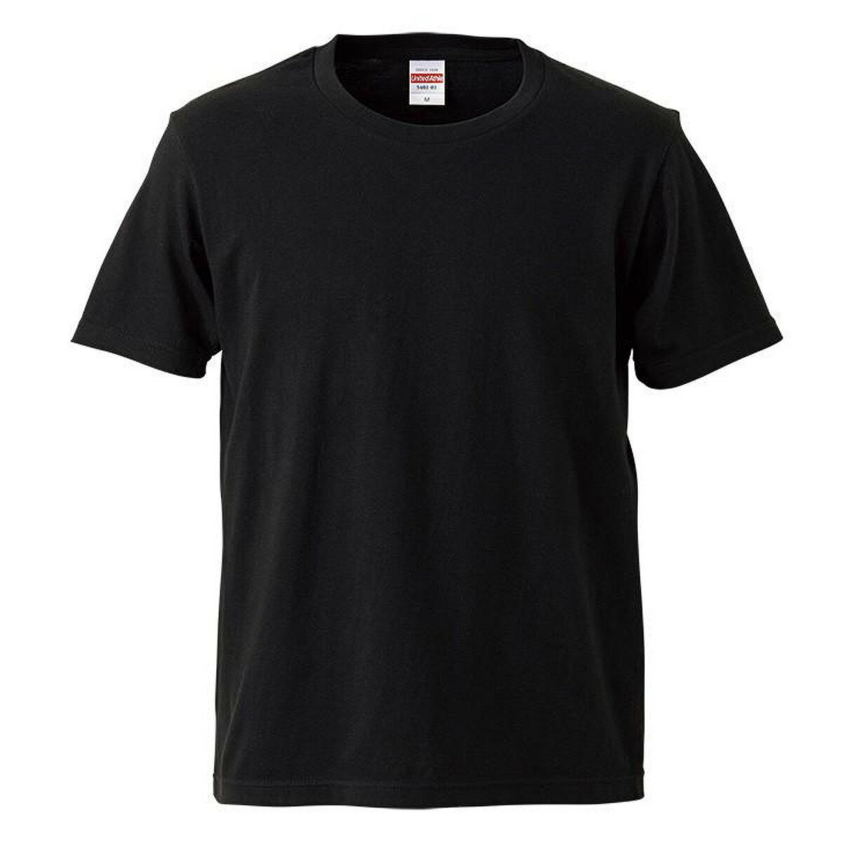 ユナイテッドアスレ United Athle 半袖 Tシャツ トップス アパレル 無地 1枚 単品 5401-01 5.0oz. Regular Fit T-shirt レギュラーフィット ブラック S M L XL XXL XXXL