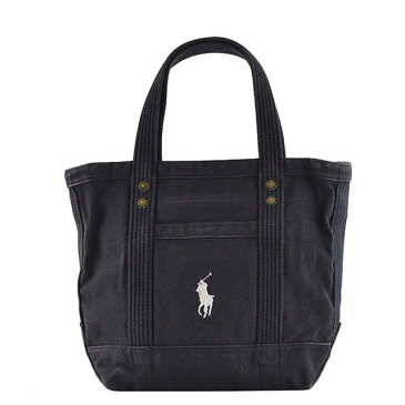 ポロ ラルフローレン POLO RALPH LAUREN ポニー ロゴ刺繍 トートバッグ ハンドバッグ ヴィンテージ加工 428684120 001 SMALL POLO PONY TOTE ネイビー