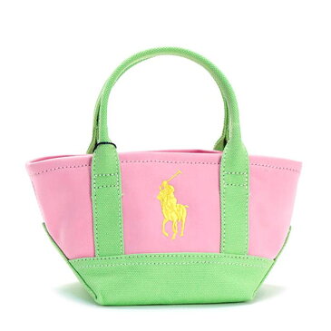 Polo by Ralph Lauren ポロ ラルフ ローレン 950040 ミニトート L.PK# SEASIDE MINI TOTE ピンク ライムグリーン イエロー