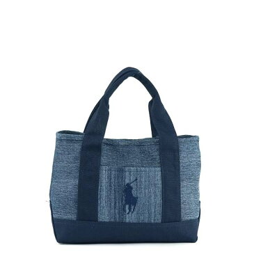 ラルフローレン Ralph Lauren ポロラルフローレン Polo Ralph Lauren バッグ ハンドバッグ トートバッグ 950275 SCHOOL TOTE SMALL II ポニー ロゴ刺繍 DENIM NAVY デニム+ネイビー