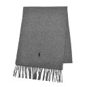 ラルフローレン マフラー（レディース） ラルフローレン Ralph Lauren ポロラルフローレン Polo Ralph Lauren マフラー PC0476 021 RECYCLED WOOL MUFFLER ポニー刺繍 ウールマフラー CLASSIC GREY HTHR グレー系