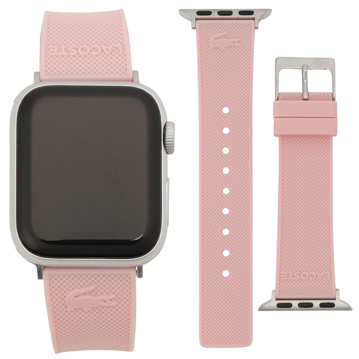 ラコステ LACOSTE Apple watch strap アップルウォッチ用ストラップ 替えベルト バンド 38mm/40mm/41mm ケース対応 ベルトのみ 2050007 wwlt00080l ピンク