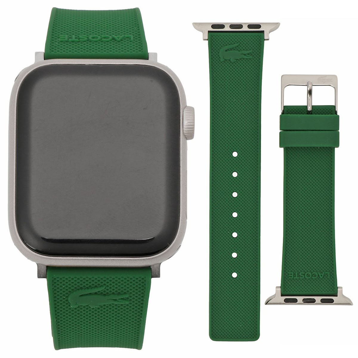 ラコステ LACOSTE Apple watch strap アップルウォッチ用ストラップ 替えベルト バンド 42mm/44mm/45mm ケース対応 ベルトのみ 2050011 wwlt00081m グリーン