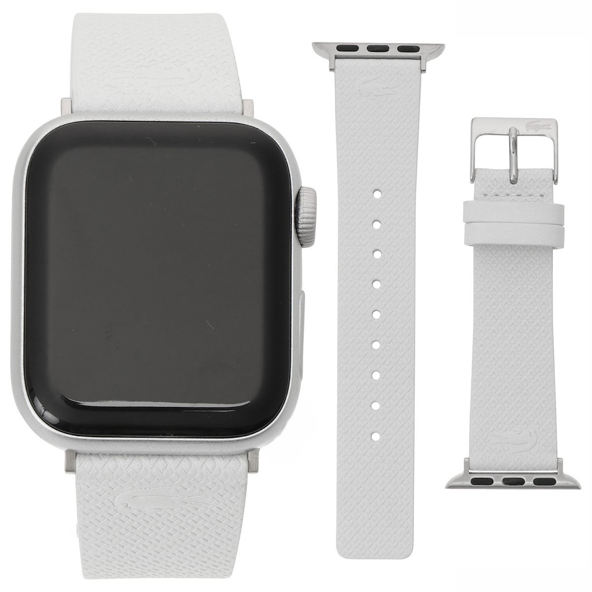 ラコステ LACOSTE Apple watch strap アップルウォッチ用ストラップ 替えベルト バンド 38mm/40mm/41mm ケース対応 ベルトのみ 2050025 wwlt00077l ホワイト
