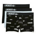ラコステ LACOSTE ボクサーパンツ ストレッチ コットン トランク 3枚セット お買得パック 下着 5H8394 ILY メンズ ブラック+ライトブルー+...
