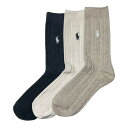 ラルフローレン Ralph Lauren ポロラルフローレン Polo Ralph Lauren ソックス 靴下 3足セット アソート ロゴ ワンポイント カジ...
