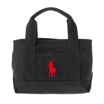 ラルフローレン Ralph Lauren ポロラルフローレン Polo Ralph Lauren バッグ 959033A SCHOOL TOTE SMALL II スクール トート スモール 2 ポニー ミニ トートバッグ S BLACK＋RED ブラック＋レッド