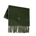 ラルフローレン Ralph Lauren ポロラルフローレン Polo Ralph Lauren マフラー ストール リバーシブル 同色刺繍ロゴ PC0455 307 メンズ レディース カーキグリーン ウール