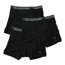ポロ ラルフローレン POLO Ralph Lauren 肌着 ミドル ボクサーパンツ 3枚セット お買い得 パック 下着 Cotton Classic Fit NCBBP3 PBD メンズ 3_ポロ_ブラック