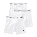 ポロ ラルフローレン POLO Ralph Lauren 肌着 ミドル ボクサーパンツ 3枚セット お買い得 パック 下着 Cotton Classic Fit NCBBP3 WHD メンズ ホワイト