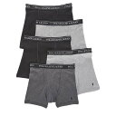 ポロ ラルフローレン POLO Ralph Lauren 肌着 ミドル ボクサーパンツ 5枚セット お買い得 パック 下着 Cotton Classic Fit NCBBP5 BQD メンズ ヘザー+マディソン+2_ブラック