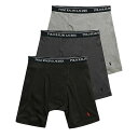 ポロ ラルフローレン POLO Ralph Lauren 肌着 ロング ボクサーパンツ 3枚セット お買い得 パック 下着 Cotton Classic Fit NCLBP3 9OD メンズ ヘザー+マディソン+ブラック