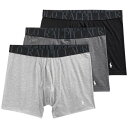 ポロ ラルフローレン POLO Ralph Lauren 肌着 ミドル ボクサーパンツ ストレッチ 3枚セット お買い得 パック 下着 Stretch Classic Fit NWBBP3 4KM メンズ ヘザー+チャコール+ブラック