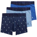 ポロ ラルフローレン POLO Ralph Lauren 肌着 ミドル ボクサーパンツ ストレッチ 3枚セット お買い得 パック 下着 Stretch Classic NWBBP3 Q7Q メンズ ロイヤル+ブルーヘザー+サターン