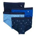 ラルフローレン Ralph Lauren 下着 パンツ ブリーフ 4枚セット お買い得 パック NWBFP4 4MX メンズ ネイビー+ブルー+ライトブルー