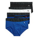 ラルフローレン Ralph Lauren 下着 パンツ ブリーフ 4枚セット お買い得 パック NWBFP4 4N9 メンズ ブルー+ホワイト+ブラック