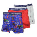 ポロ ラルフローレン POLO Ralph Lauren 肌着 ミドル ボクサーパンツ 3枚セット お買い得 パック 下着 Cotton Classic NCBBP3 FHA6 メンズ マーチンゲール+レッド+グレー