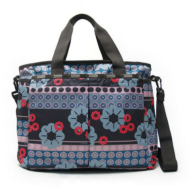 レスポートサック マザーズバッグ 2way LeSportsac 7532 D448 RYAN BABY BAG ライアン ベイビーバッグ 斜めがけ ショルダーバッグ マザーバッグ FOLK FLORA ブルー系フラワー柄