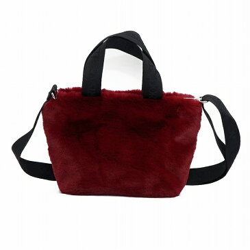 レスポートサック LeSportsac 2way トートバッグ FUR SMALL TOTE 2564 F018 ファー スモールトート FURRY CABERNET ファーリーカベルネ ボルドー系 ショルダーバッグ エコファー 新品