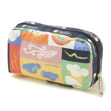 レスポートサック LeSportsac ポーチ コスメポーチ RECTANGULAR COSMETIC レクタンギュラー コスメティック WEATHER UP ウェザー柄マルチカラー 6511 E190