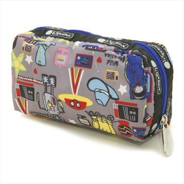 レスポートサック LeSportsac ポーチ RECTANGULAR COSMETIC 6511 E292 コスメポーチ レクタンギュラーコスメティック BUCKAROO バッカルー グレー系マルチカラー 化粧ポーチ 新品