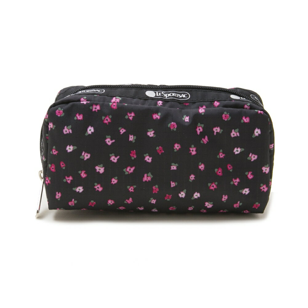 レスポートサック LeSportsac ポーチ 化粧ポーチ マルチポーチ 6511 F123 RECTANGULAR COSMETIC レクタンギュラー コスメティック PETITE PETALS 花柄ブラック系マルチ