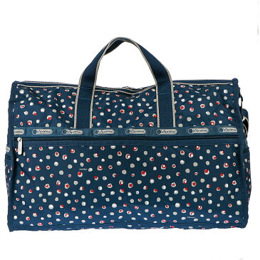 レスポートサック LeSportsac ボストンバッグ LARGE WEEKENDER 7185 D211 ラージウィークエンダー HARBOURDOT ハーバードット ブルー系ドット柄 ショルダーバッグ 新品