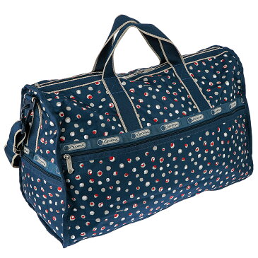 レスポートサック LeSportsac ボストンバッグ LARGE WEEKENDER 7185 D211 ラージウィークエンダー HARBOURDOT ハーバードット ブルー系ドット柄 ショルダーバッグ 新品