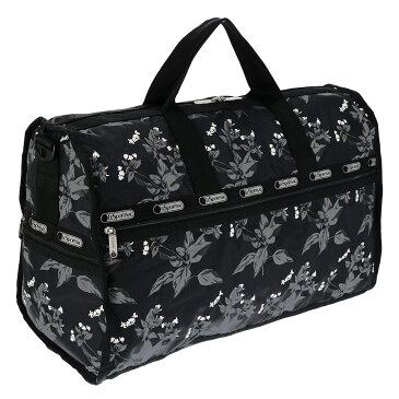 レスポートサック LeSportsac ボストンバッグ LARGE WEEKENDER 7185 D913 ラージウィークエンダー BOTANICAL BLACK ボタニカルブラック ブラック系ボタニカル柄 ショルダーバッグ 新品