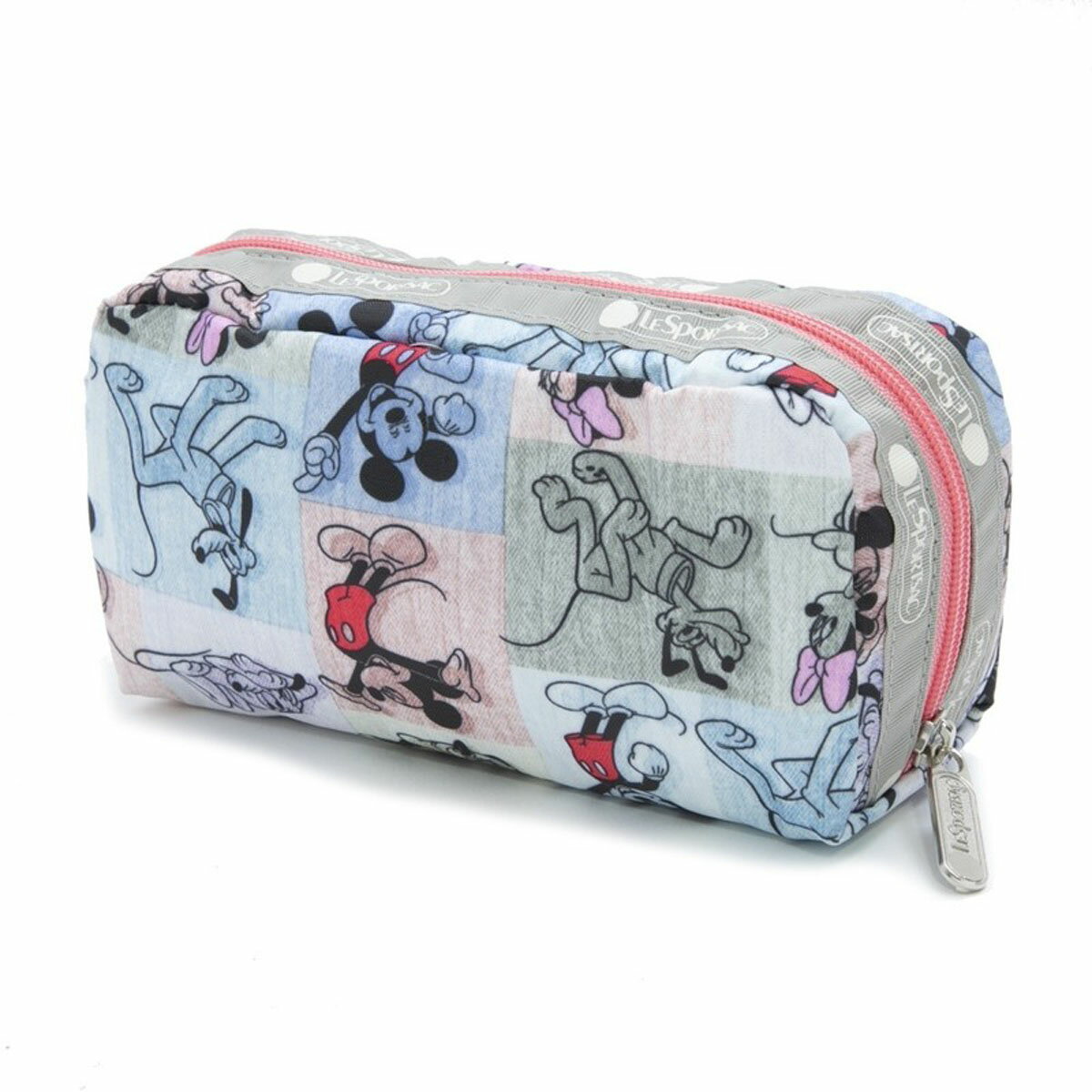 レスポートサック LeSportsac ポーチ コスメポーチ 6511 G786 RECTANGULAR COSMETIC レキュタンギュラーコスメティック MICKEY PATCHWORK ミッキー&フレンズ コラボレーション