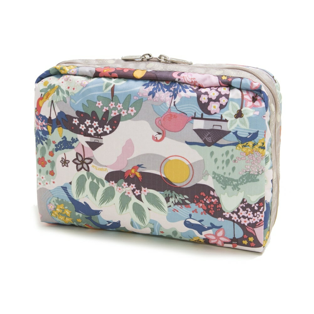 レスポートサック LeSportsac ポーチ 化粧ポーチ マルチポーチ 7121 F197 EXTRA LARGE RECTANGULAR COSMETIC エクストララージレクタンギュラーコスメティック ISLAND PARTY マルチカラー