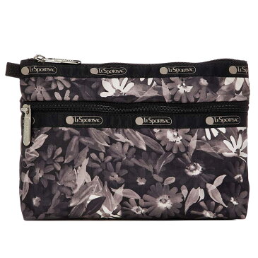 レスポートサック 7105 E315 COSMETIC CLUTCH ポーチ FACTORY FLORAL フラワー柄ブラック系マルチカラー 化粧ポーチ マルチポーチ トラベル ギフト 新品