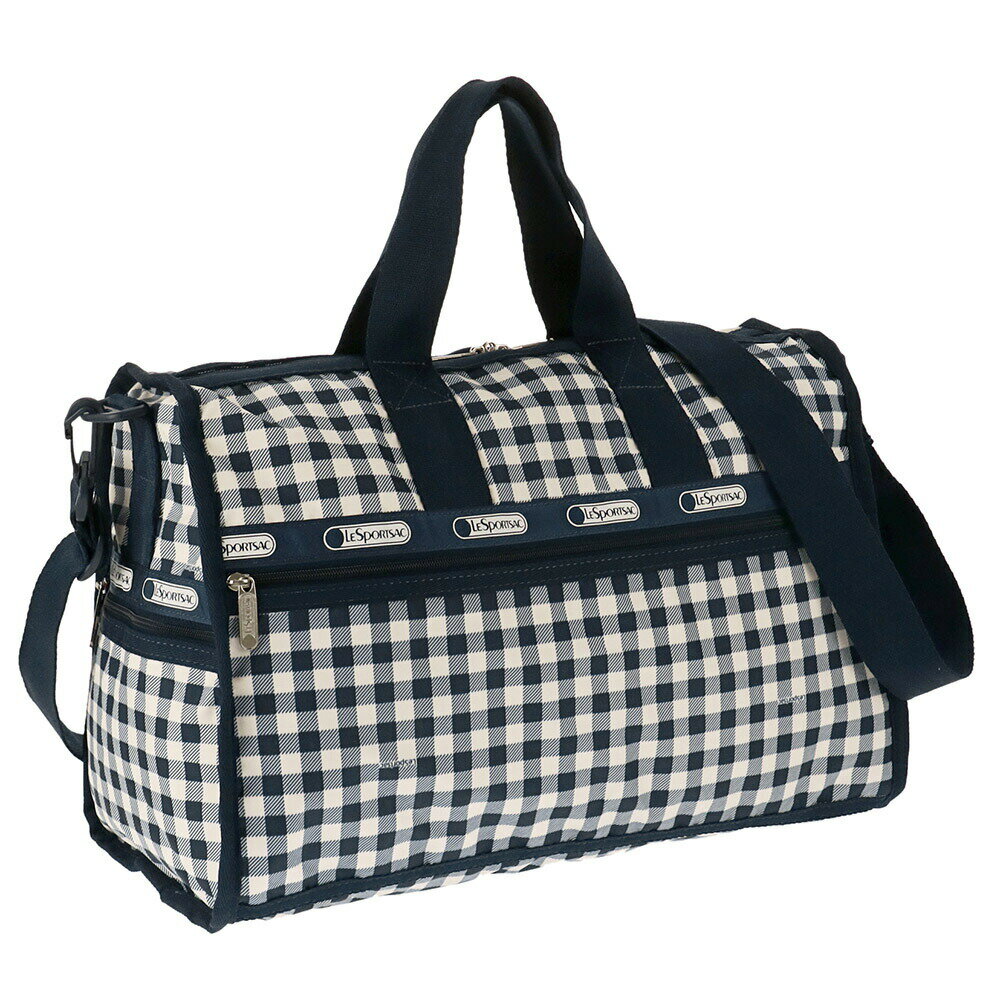 レスポートサック LeSportsac バッグ ミニボストンバッグ ショルダーバッグ 7184 D756 MEDIUM WEEKENDER ミディアム ウィークエンダー GINGHAM CLASSIC NAVY ネイビー