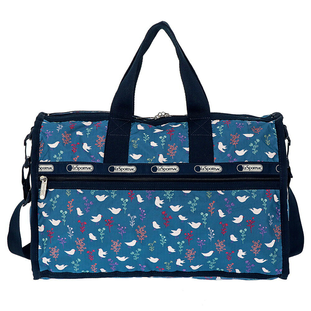 レスポートサック LeSportsac バッグ ミニボストンバッグ ショルダーバッグ 7184 D916 MEDIUM WEEKENDER ミディアム ウィークエンダー SONG BIRDS BLUE ブルー系マルチ
