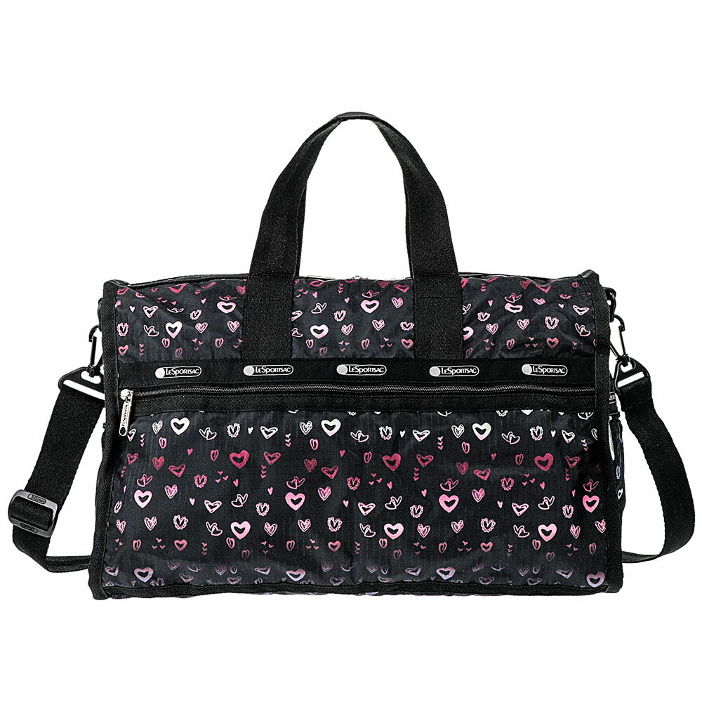 レスポートサック LeSportsac バッグ ミニボストンバッグ ショルダーバッグ 7184 D995 MEDIUM WEEKENDER ミディアム ウィークエンダー HEART BEAT ブラック系マルチ