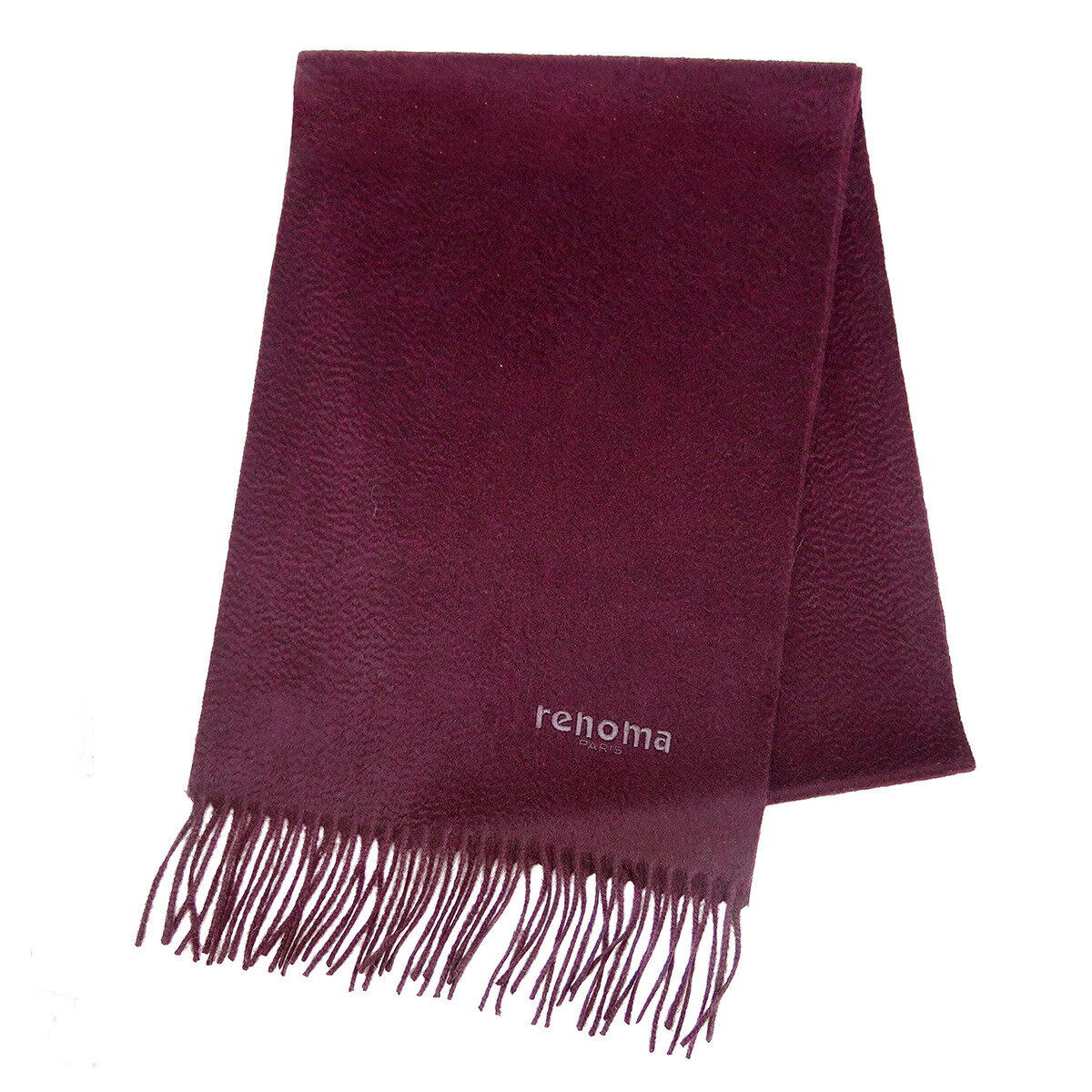 レノマ renoma マフラー ストール R9912 DARK WINE プレーン カシミヤ カシミア レディース ダークワイン