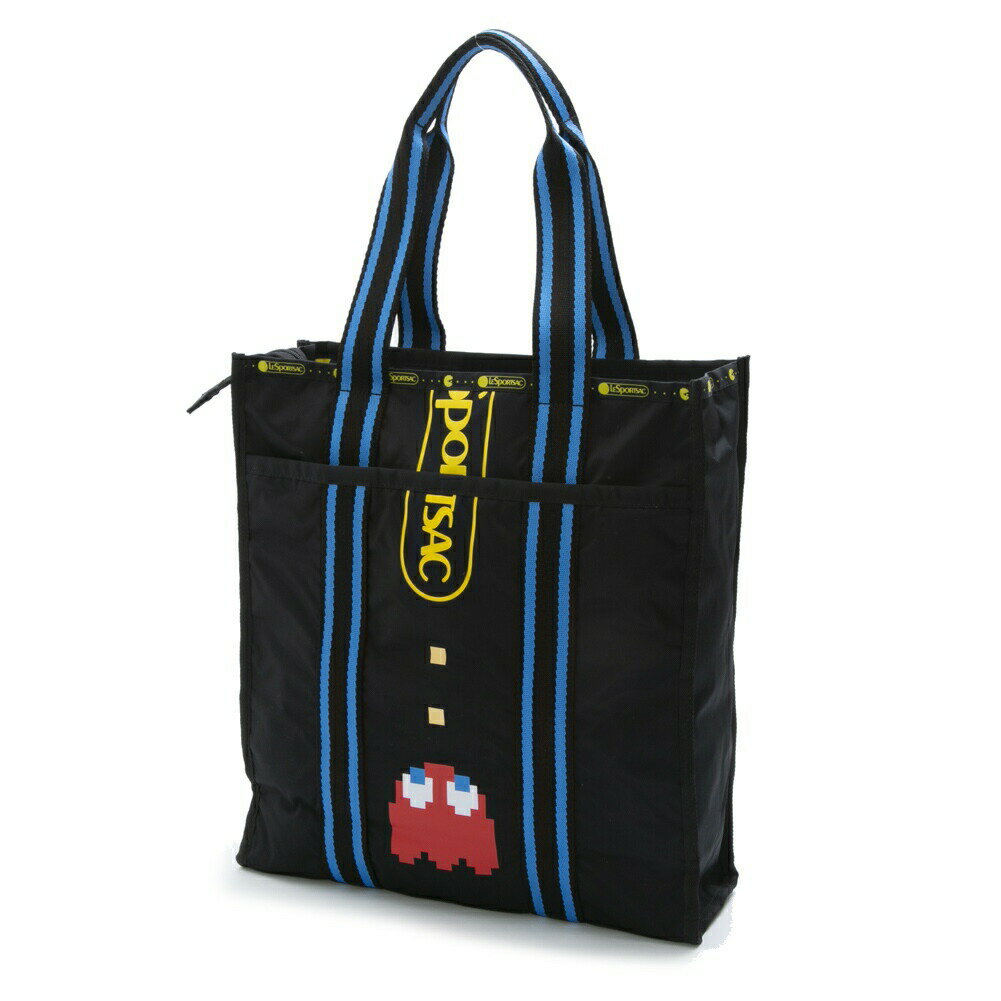 レスポートサック LeSportsac バッグ トートバッグ 肩掛けバッグ 3848 G850 LG WEB BOOK TOTE ラージウェブブックトート PESKY GHOST TOTE ブラック系 パックマン コラボレーション