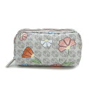 レスポートサック LeSportsac ポーチ コスメポーチ 6511 E609 RECTANGULAR COSMETIC レキュタンギュラーコスメティック MONOGRAM FLORAL グレージュ系マルチ