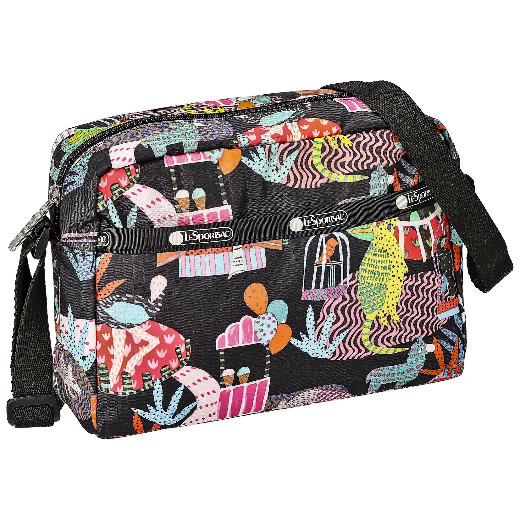 レスポートサック LeSportsac バック 斜めがけバッグ ショルダーバッグ 2434 F567 DANIELLA CROSSBODY ダニエラ クロスボディ MIDNIGHT MENAGERIE ブラック系マルチ