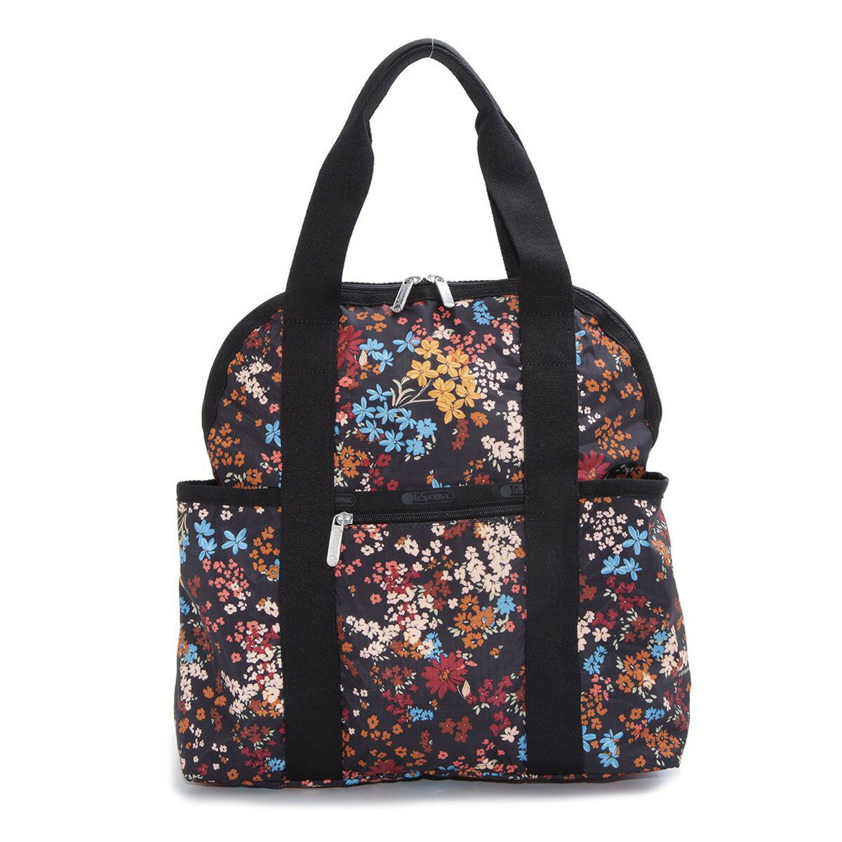 ハンドバッグ レスポートサック LeSportsac リュックサック ハンドバッグ トートバッグ 2442 E716 DOUBLE TROUBLE BACKPACK ダブル トラブル バックパック FLORAL SPICE ブラック系マルチ